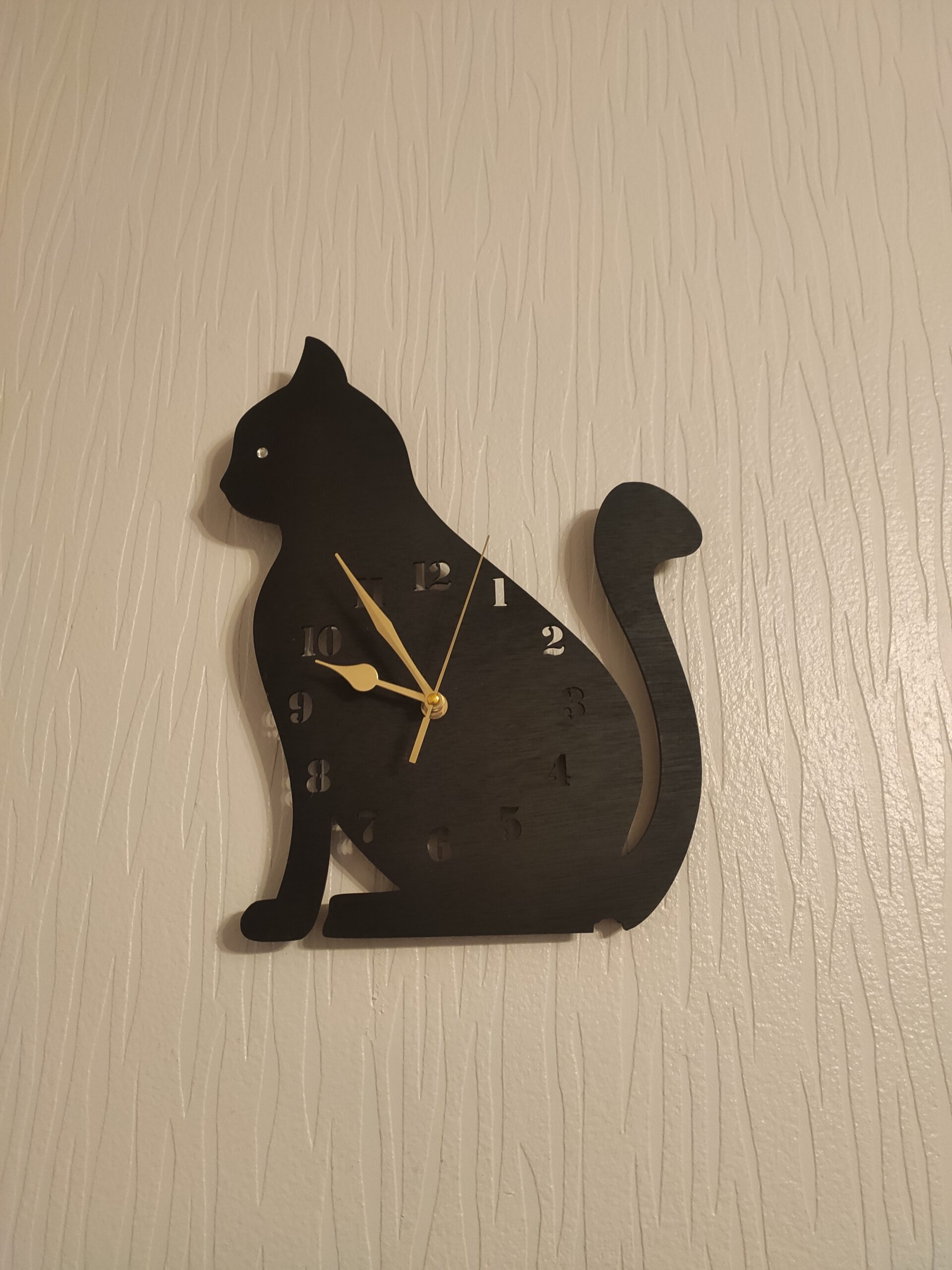 horloge murale chat