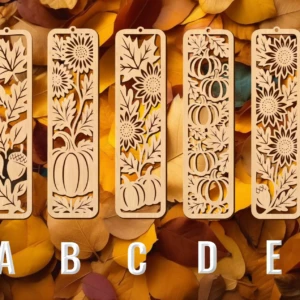Marque-pages en Bois Décorés – Collection Automne